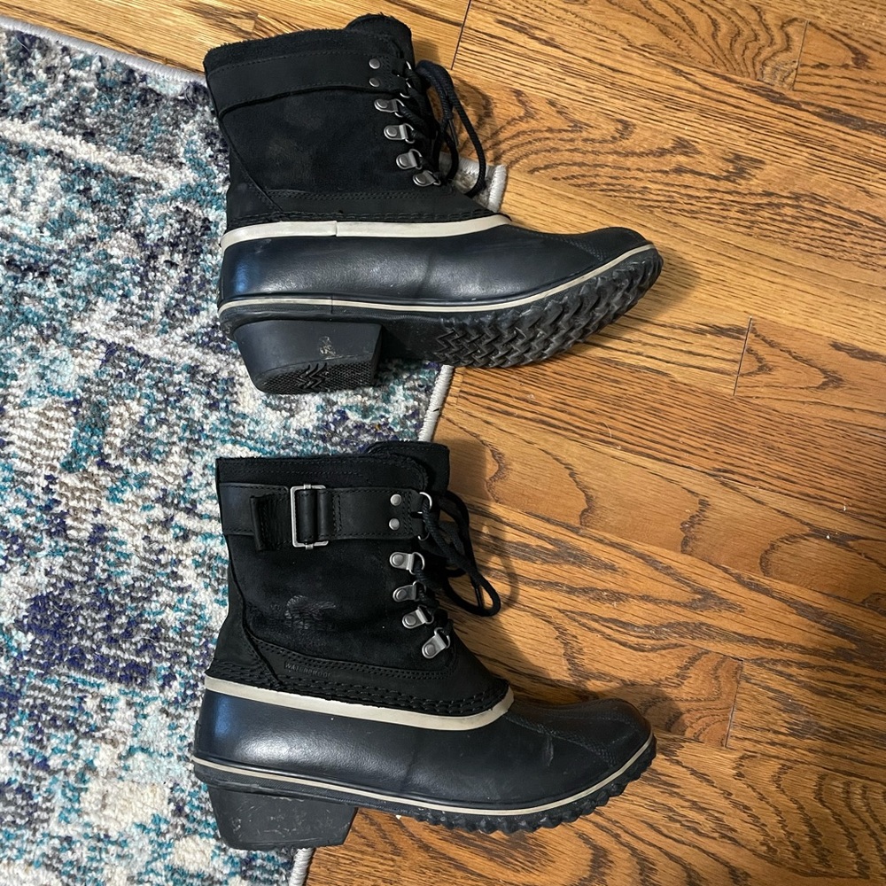 Women’s Sorel Winter Fancy Duck Boots, Size 9, Black